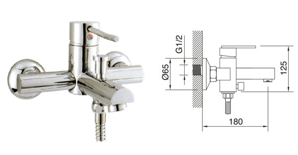 Imagen de Bañera exterior 40 mm Vector