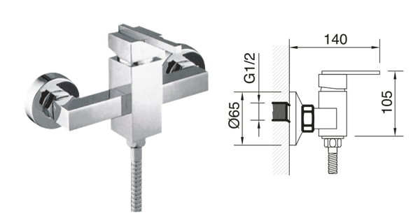 Imagen de Ducha exterior Square