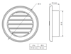 Imagen de REJILLA REDONDA PARA MUEBLE Ø 50MM