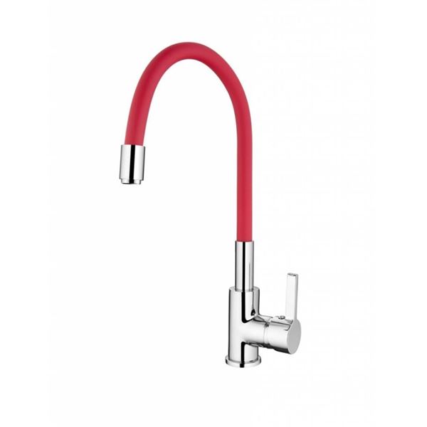 Imagen de MONOCOMANDO DE COCINA PICO FLEXIBLE ROJO 35mm - Ommix