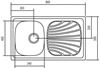 Imagen de PILETA 86x50x15 CON ESCURRIDOR TRAMONTINA